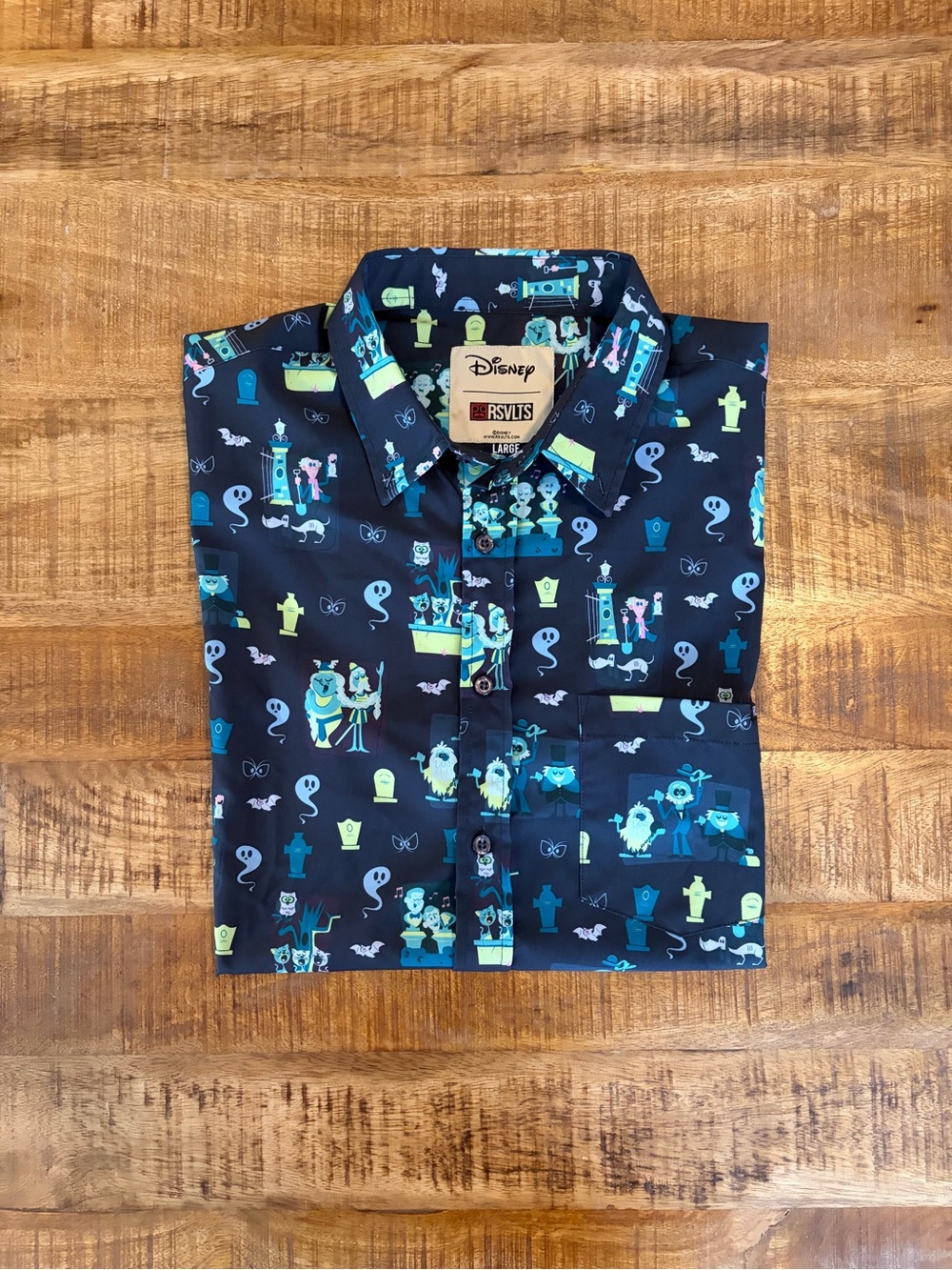 RSVLTS Disney Haunted Mansion ‘Grim Grinning Graveyard’ Button Up Shirt